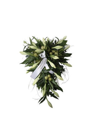 Diamond shaped funeral wreath