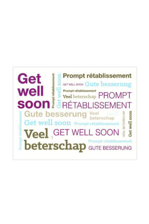 Get well - multilingual greeting card