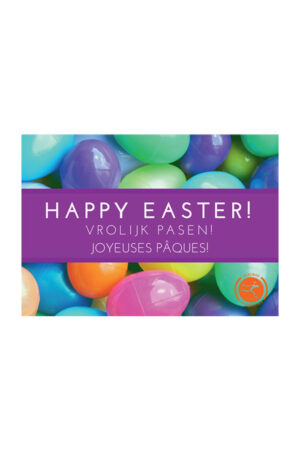 Happy Easter - multilingual greeting card